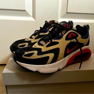 Nike Air Max 200, Men’s 9.5, Black, gold and red colorway